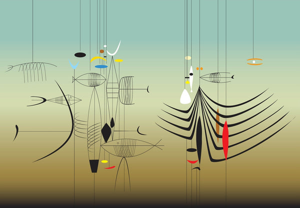 illustration inspirerad av Richard Koppe. Vars verk inom måleri, skulptur och teckning förenas av en syntes av surrealism och abstraktion. Mått 50x70, 70x100. Kan också beställas som väggtapet.
Liggande format. 